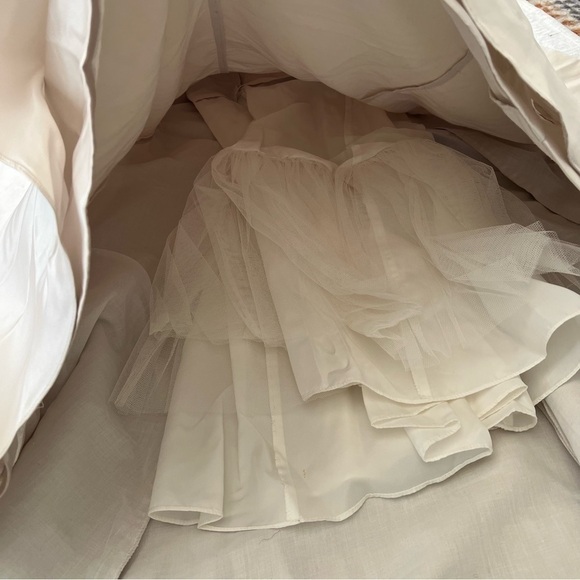 Sottero and Midgley Satin Cream Wedding Dress - Picture 11 of 15